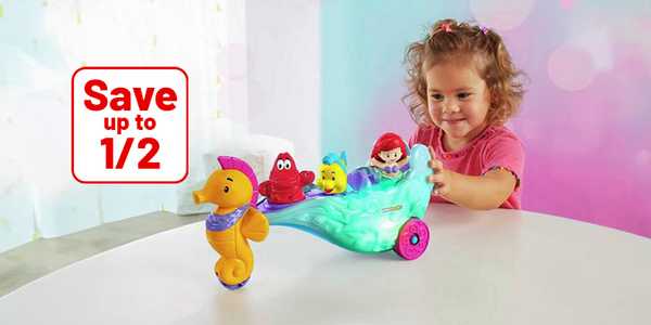 Save up to 1/2 price on selected Fisher Price.